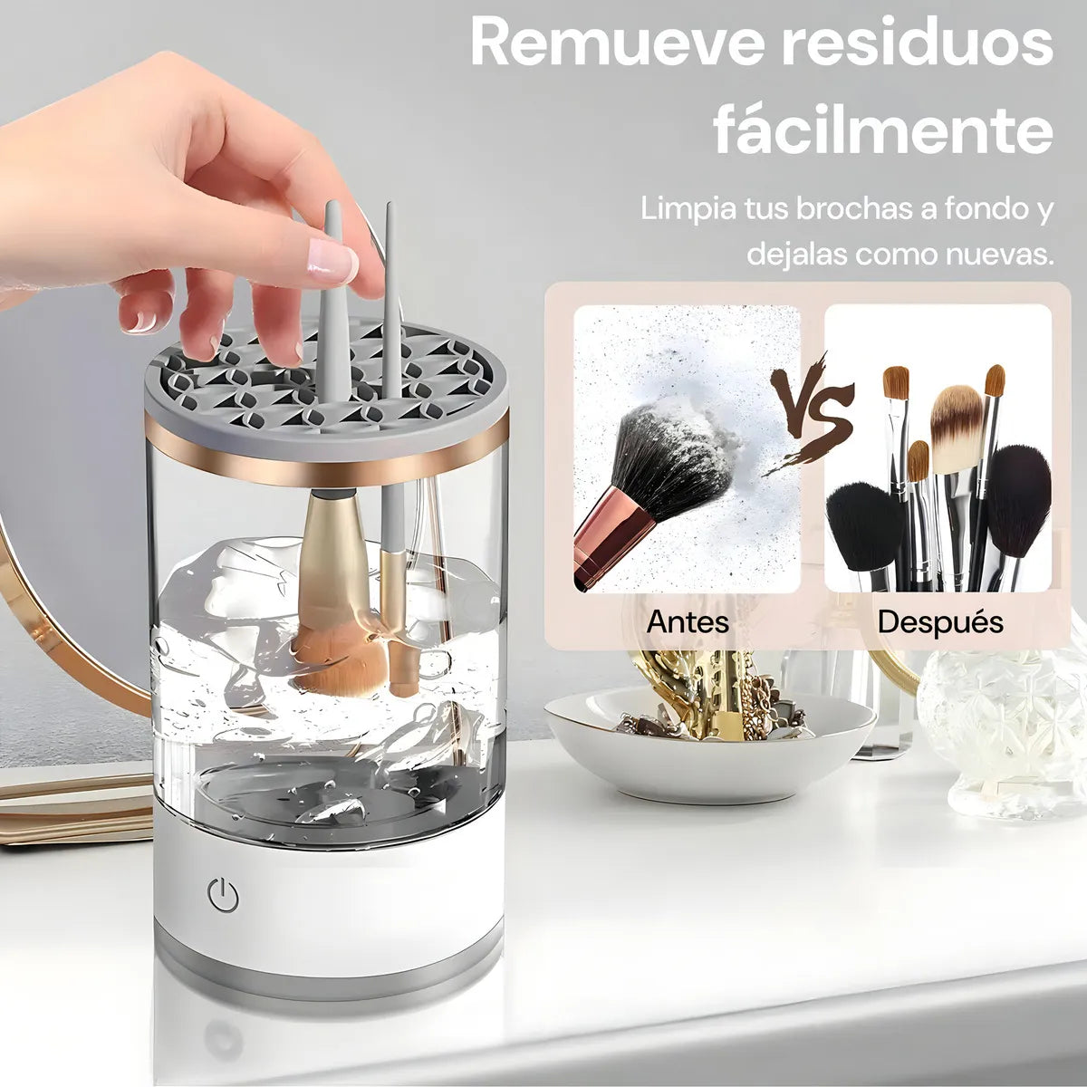 Limpiador de brochas maquillaje